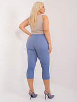 Hurt Niebieskie spodnie 3/4 plus size z kieszeniami