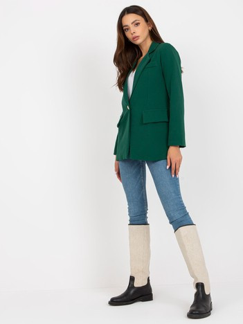 Hurt Ciemnozielona klasyczna marynarka z zapięciem na guzik Veracruz