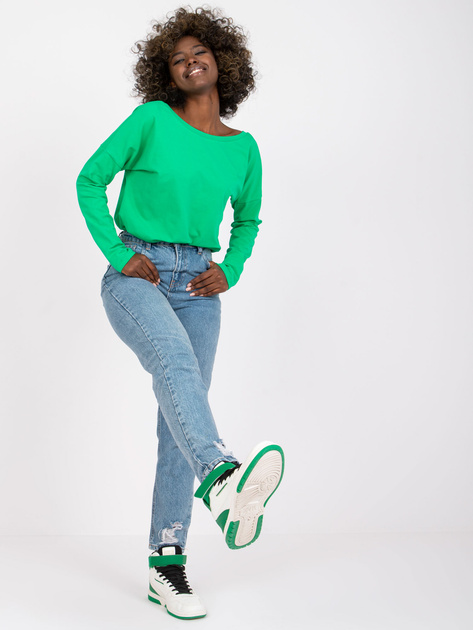 Zielona bawełniana bluzka basic Larissa