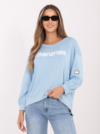 Jasnoniebieska damska bluza z miękkiego materiału RUE PARIS