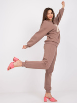 Brązowy komplet dresowy bez kaptura Edvige  