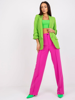 Jasnozielona marynarka damska bez zapięcia Adela