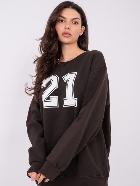 Czekoladowa damska bluza z numerem 21