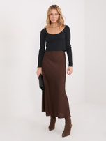 Czarna prążkowana bluzka basic z bawełny 