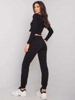 Cindy RUE PARIS black sweatpants with buttons 