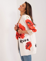 Hurtownia online Kremowa marynarka z kwiatowym nadrukiem