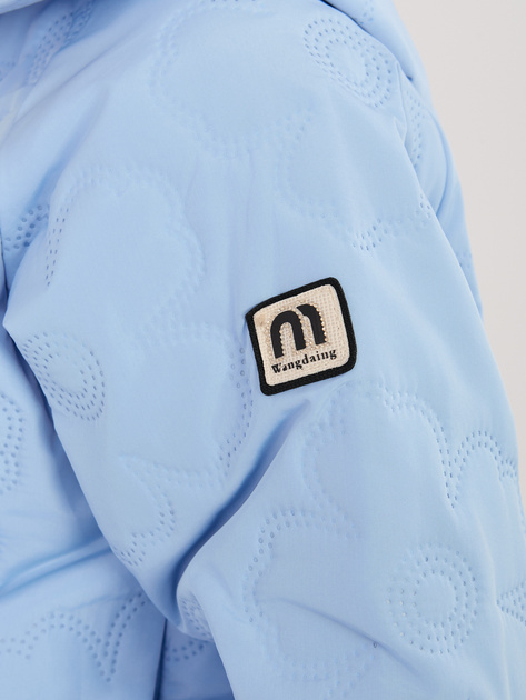 Jasnoniebieska kurtka z kwiatowym pikowaniem RUE PARIS