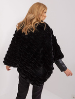 Hurtownia Czarne zimowe poncho damskie 