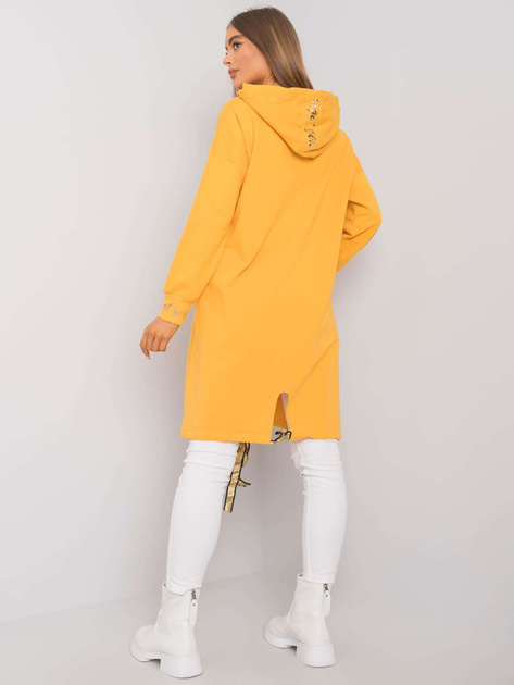 Żółta długa bluza na suwak Ermelinde