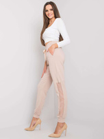 Jasnobeżowe bawełniane spodnie dresowe Susan 