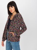 Hurt Czarno-żółta wzorzysta bluza rozpinana z kapturem RUE PARIS 