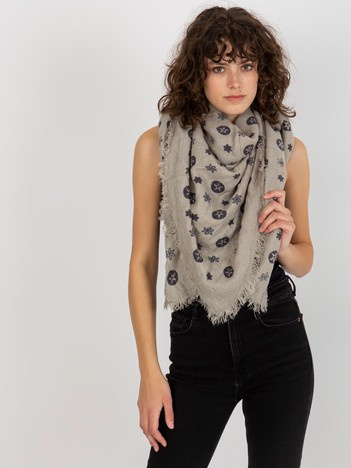 Online-Großhandel Grauer Damen-Schal mit Prints