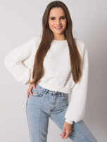 Ecru bluza z pikowaniem Crystal