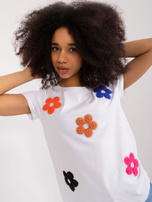 Hurt Biały t-shirt z cekinami BASIC FEEL GOOD