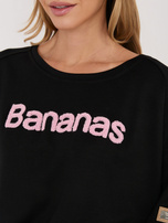 Czarna bluza oversize bez kaptura RUE PARIS