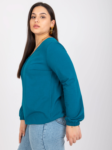 Morska bluzka plus size z długim rękawem Hailey