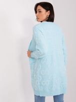 Hurtownia Jasnoniebieski kardigan ze ściągaczami