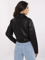 Czarna damska kurtka ramoneska z suwakami