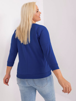 Hurt Kobaltowa bluzka plus size ze ściągaczami