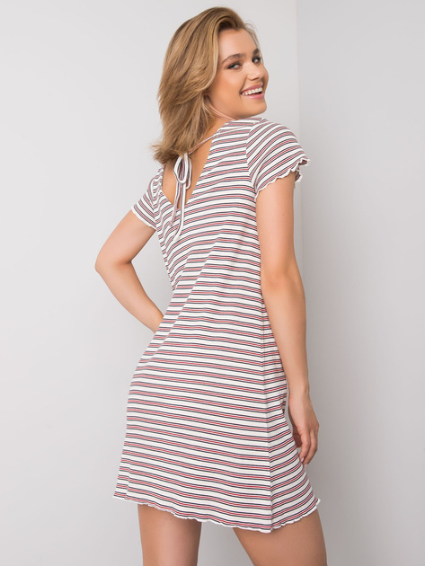 Biało-czerwona sukienka Trina NIE ZNASZ MNIE