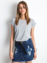 Szary damski t-shirt basic Revolution
