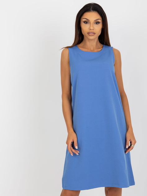 Hurt Niebieska elegancka sukienka koktajlowa OCH BELLA