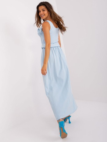 Hurt Light blue wrap dress for everyday use.
