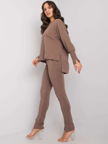 Brązowy dwuczęściowy komplet damski Shanisse RUE PARIS