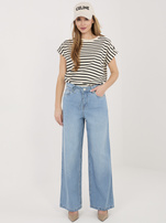 Niebieskie jeansy wide leg z wiązaniem SUBLEVEL 