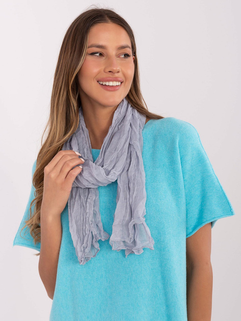 Hurtownia Szara marszczona chusta damska