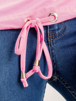 Różowa bluzka ze ściągaczem Carla