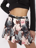 Black pleated skort with a belt.