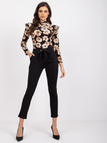 Czarne damskie spodnie dresowe na co dzień Santos RUE PARIS