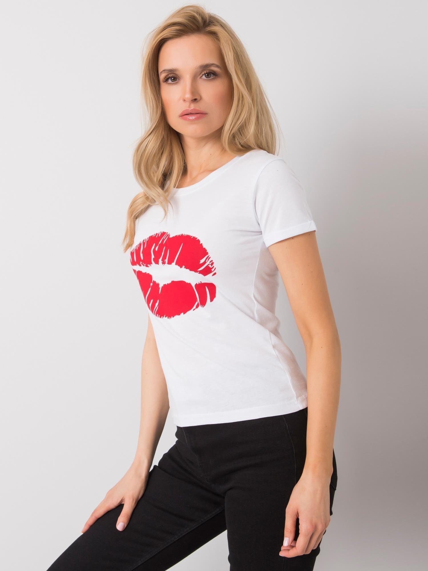 Biały t-shirt z nadrukiem Tiziana OCH BELLA