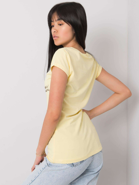 Jasnożółty t-shirt z aplikacją Misha