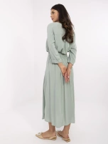 Pistacjowa spódnica z ozdobnymi guzikami SUBLEVEL