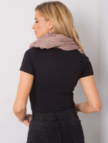 Brown scarf with fringes