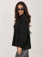 Czarna letnia koszula z wiązaniami na plecach