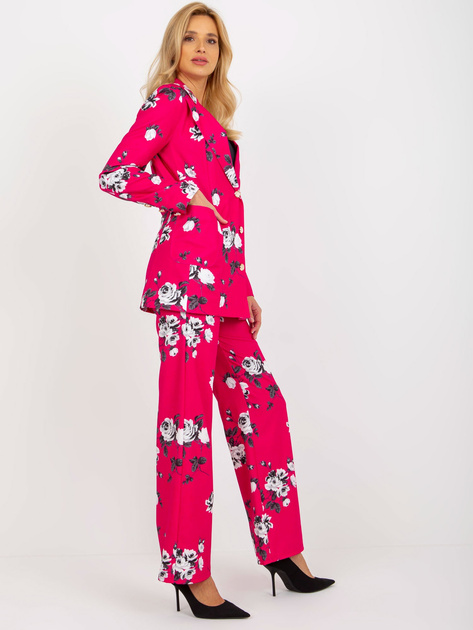 Hurt Fuksjowa elegancka marynarka w kwiaty od garnituru