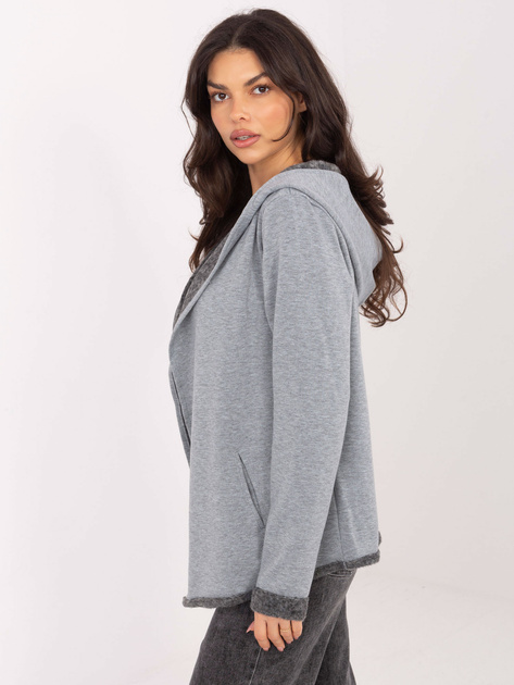 Szara bluza z futrzaną podszewką SUBLEVEL