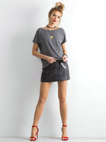 Ciemnoszary t-shirt Fire