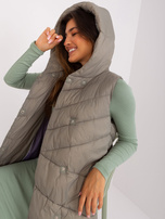 Hurt Khaki puchowa kamizelka z zapięciem SUBLEVEL
