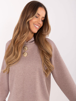 Hurt Ciemnobeżowa melanżowa damska bluza od kompletu 