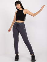Graphite women's sweatpants made of cotton.
