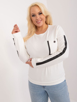 Hurt Ecru bluzka plus size z okrągłym dekoltem 