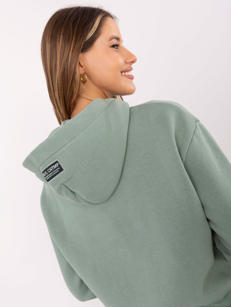 Pistacjowa ocieplana bluza z kapturem SUBLEVEL