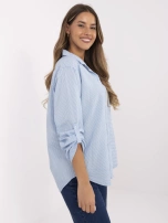 Niebiesko-biała bawełniana koszula w kratkę