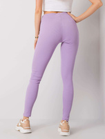 Jasnofioletowe legginsy prążkowane Vesper 