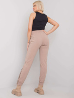 Ciemnobeżowe spodnie dresowe z guzikami Cindy RUE PARIS 