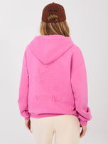 Ciemnoróżowa rozpinana bluza z haftem NATURAL SIDE 